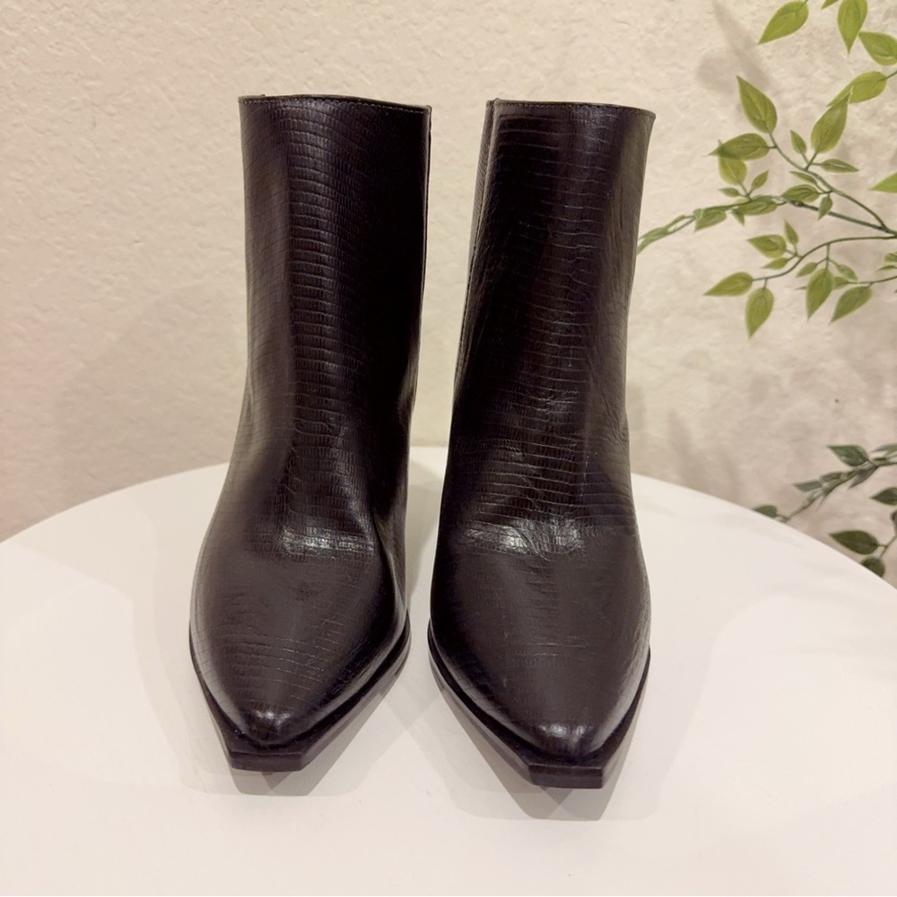 Kaanas Mizar Square Tip Slim High Heel Booties in Black NWOT Size 6M - Picture 2 of 12